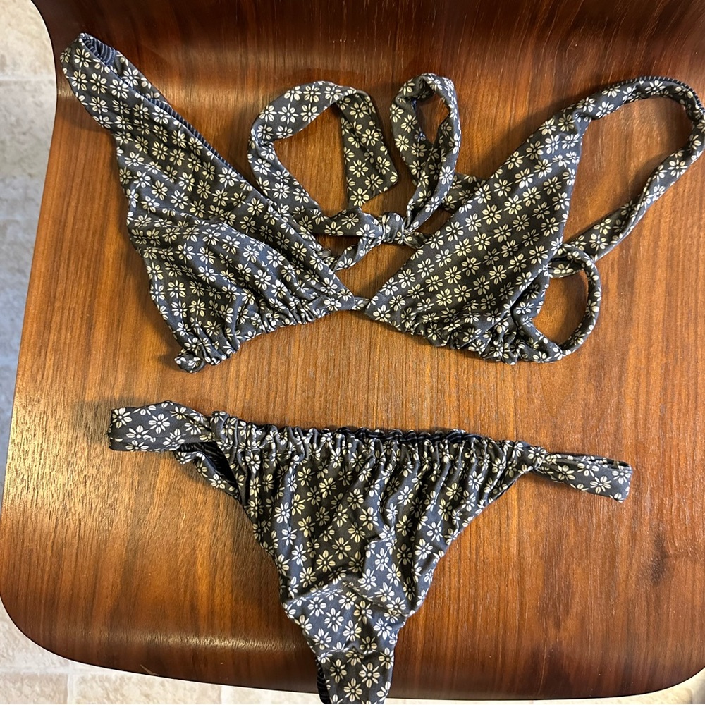 Acacia bikini - Blake top and Levi bottom in Night Daisy